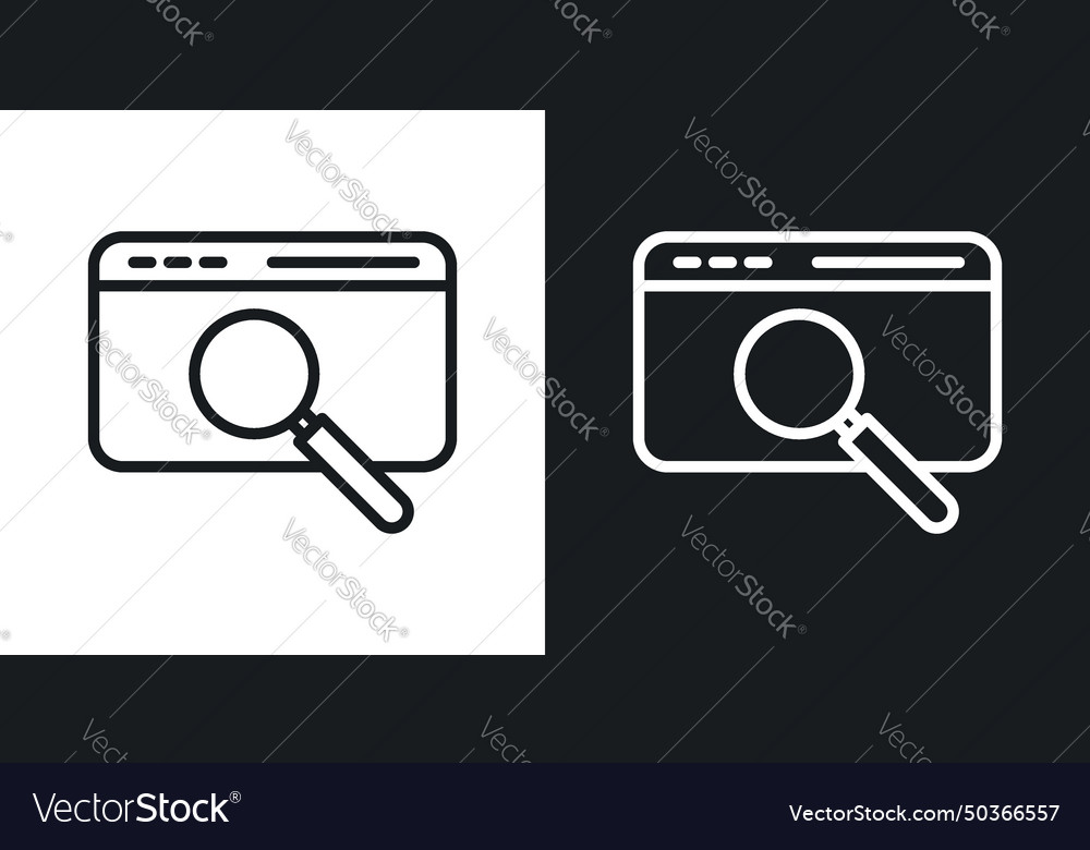 Web search icon set internet online optimization