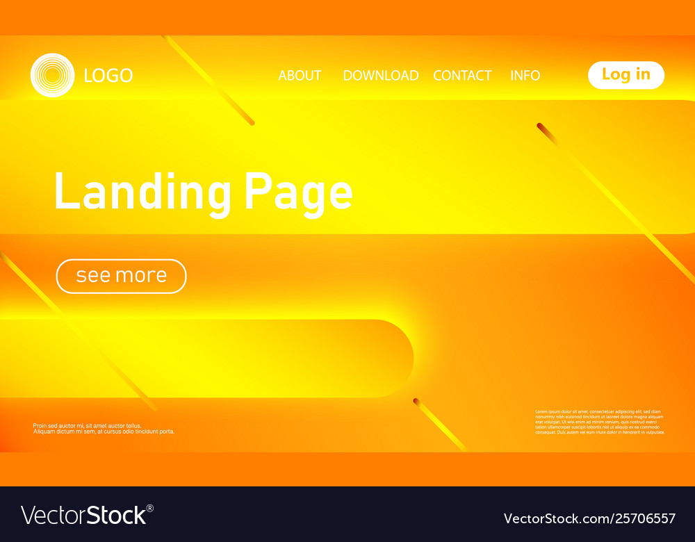 Website landing page material design