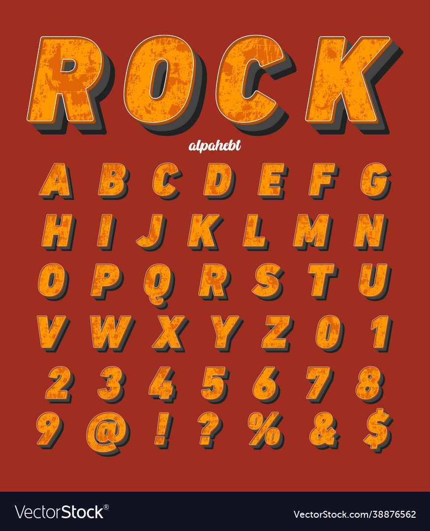 3d font rock