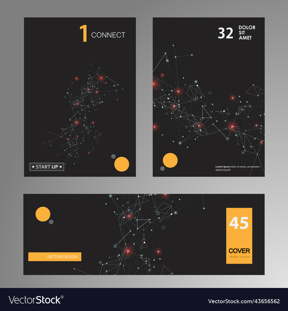 Art brochure connect line for web backdrop design vector image Art brochure connect line for web backdrop design