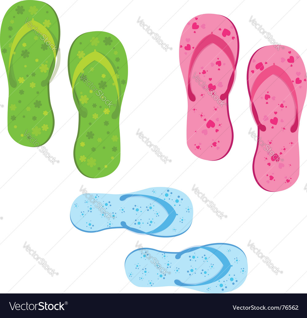 Colorful Flip Flops Set