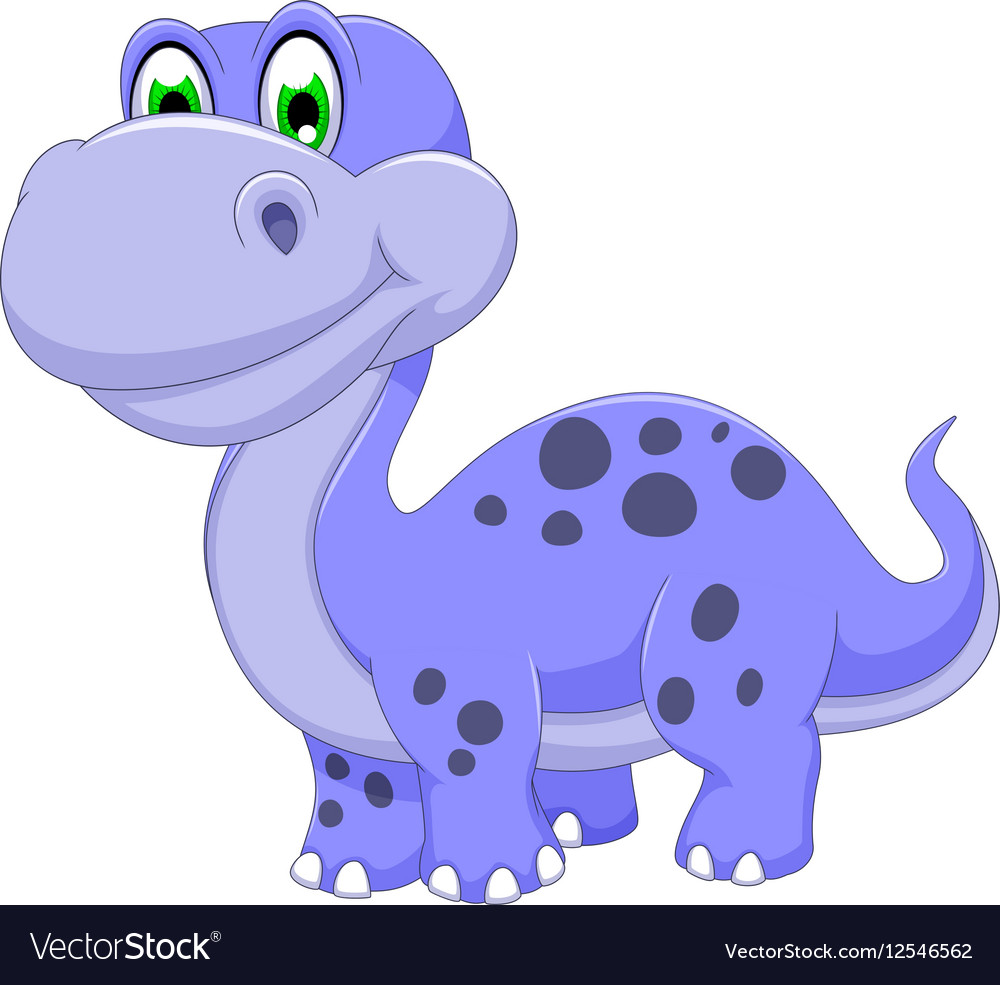 Cute dinosaur cartoon smiling Royalty Free Vector Image