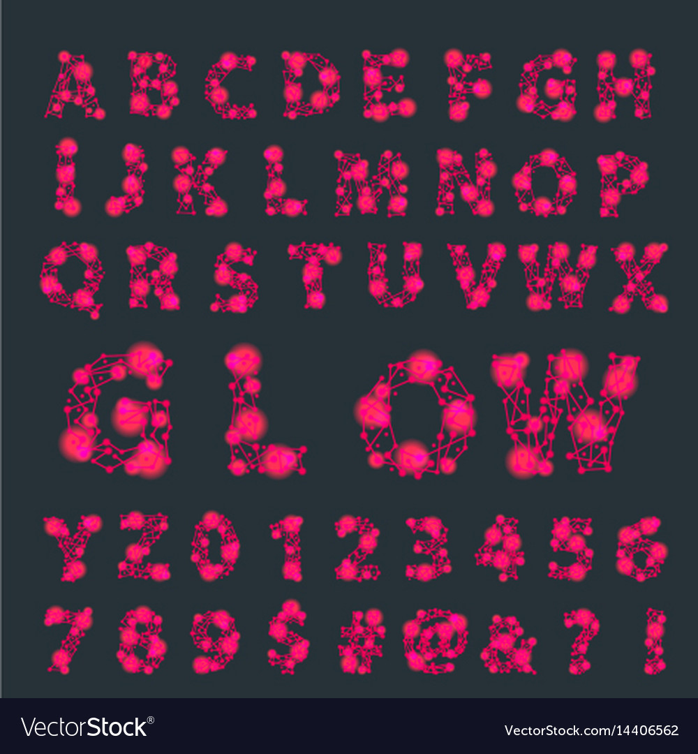 Font space alphabet typeface script with minimal