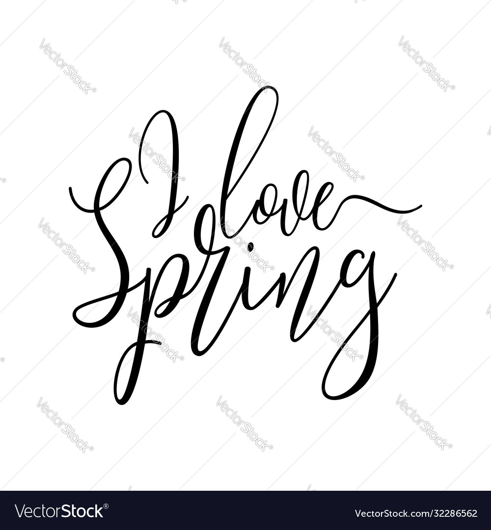 I love spring best being unique quote vector image I love spring best being unique quote
