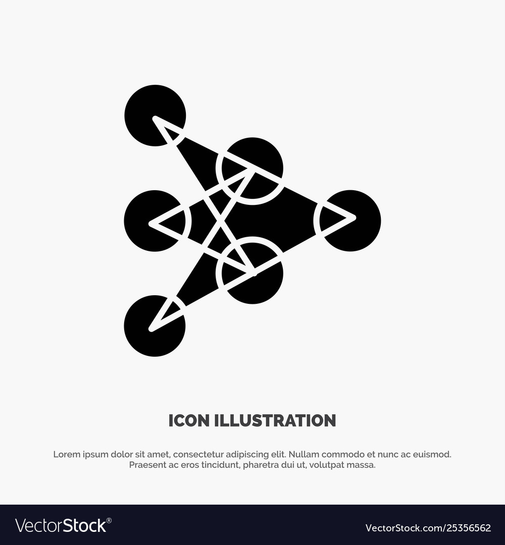 Tiefen Algorithmus Daten solide Glyph-Symbol vector image Tiefen Algorithmus Daten solide Glyph-Symbol
