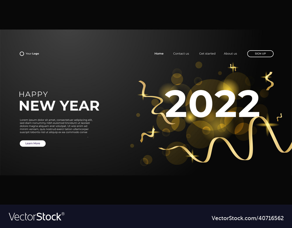 Modern happy new year 2022 and merry christmas Vector Image