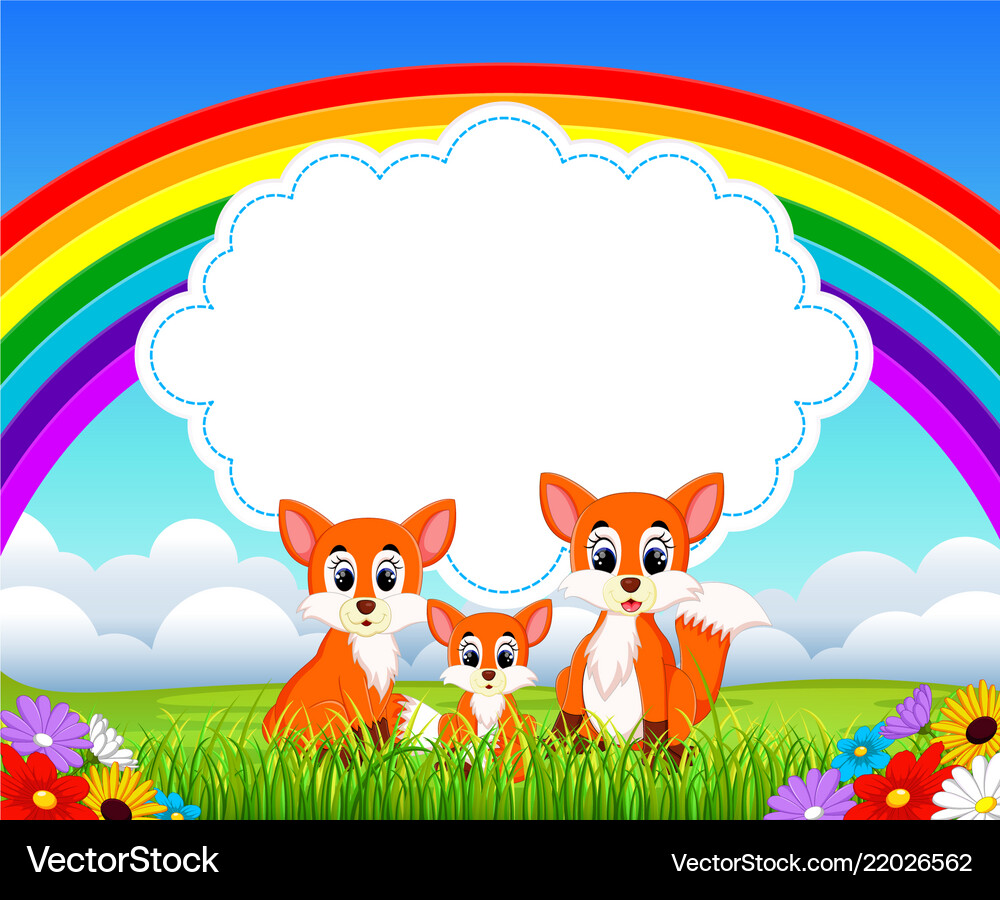 Nature view with cloud board blank space Vector Image