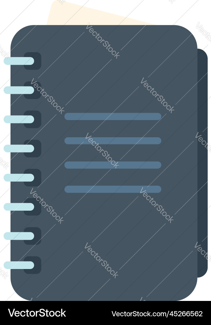 Notepad icon flat note book Royalty Free Vector Image