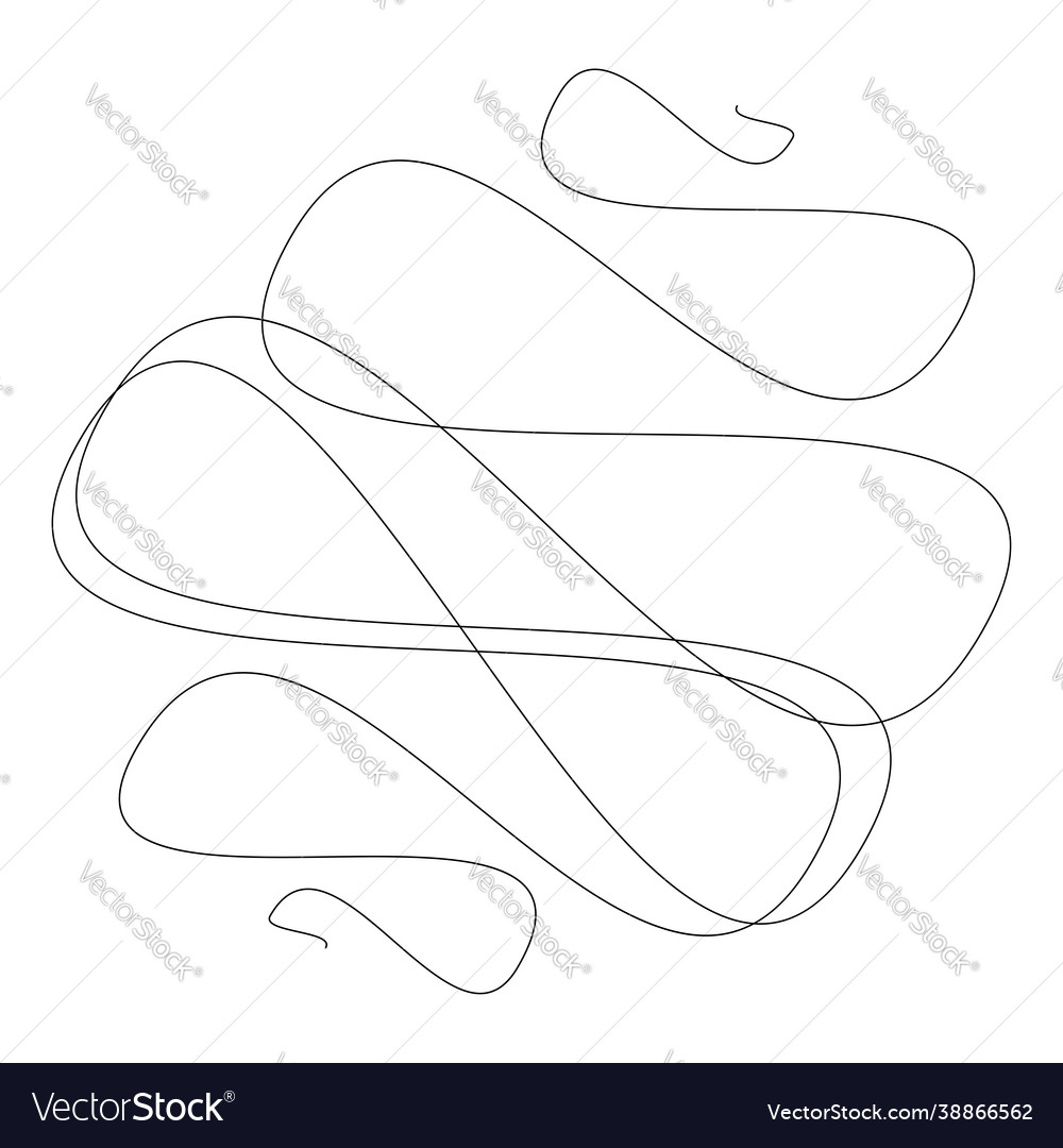 Random curly tangle twine lines doddle sketchy vector image Random curly tangle twine lines doddle sketchy