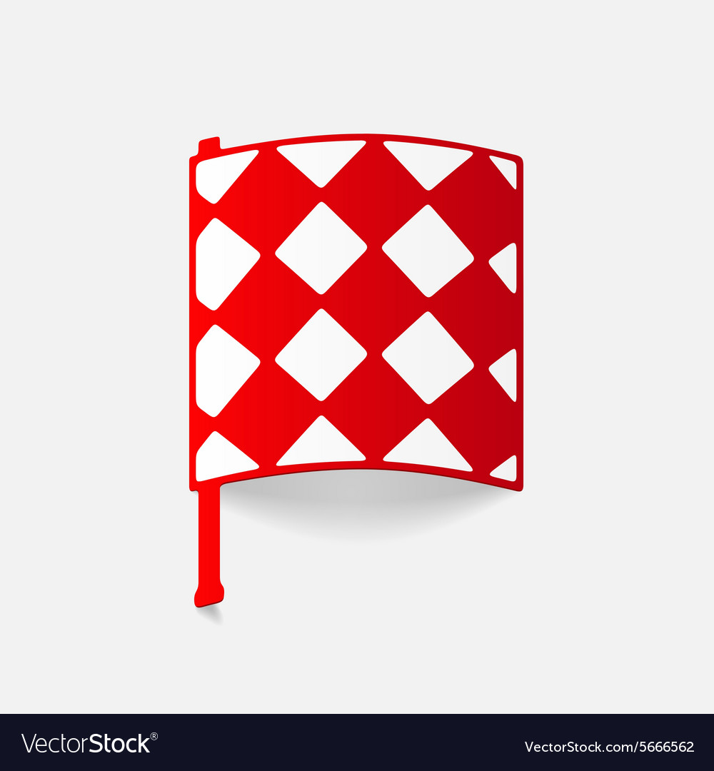 Realistic design element linesman flag