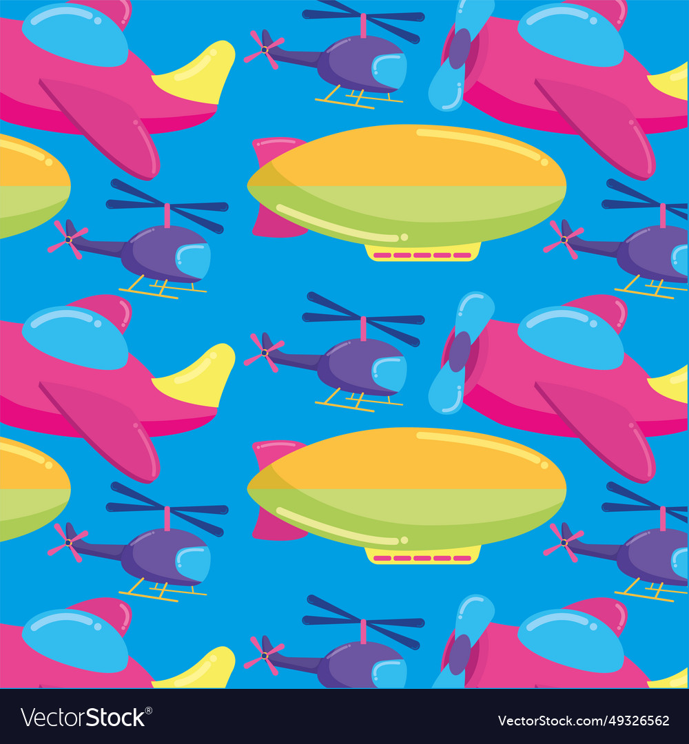Seamless pattern background with vehicle icons