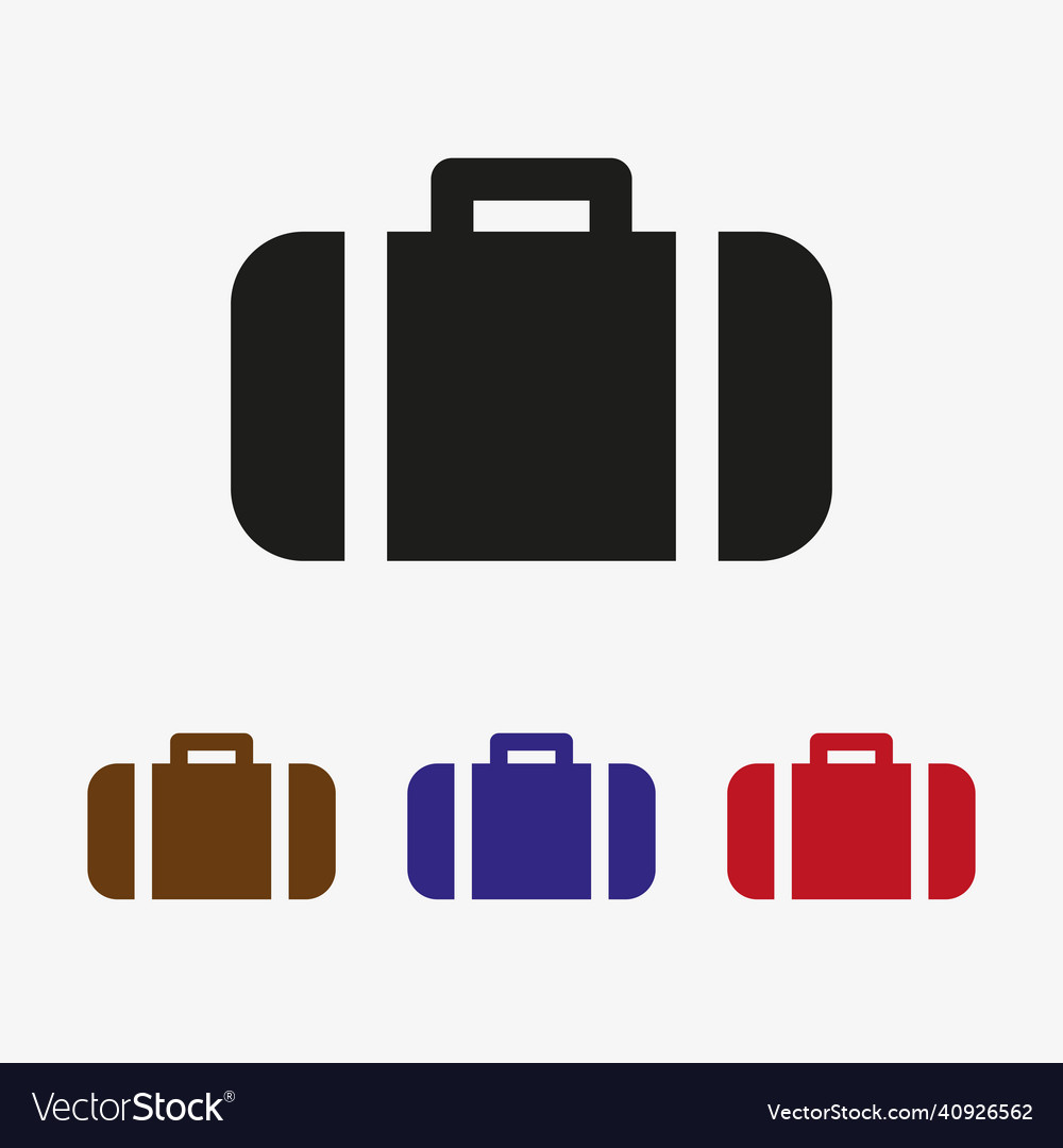 Suitcase icon isolated on white background