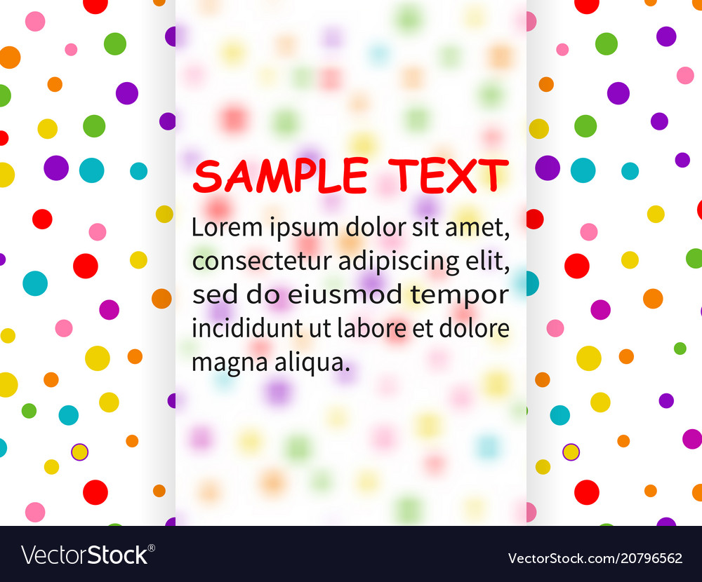 Template for design with confetti vector image Template for design with confetti