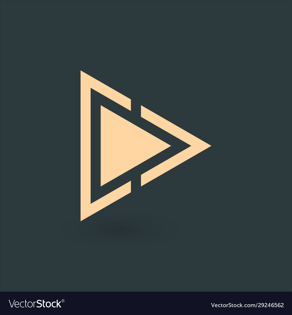 Triangle minimal geometry logo element technology Vector Image