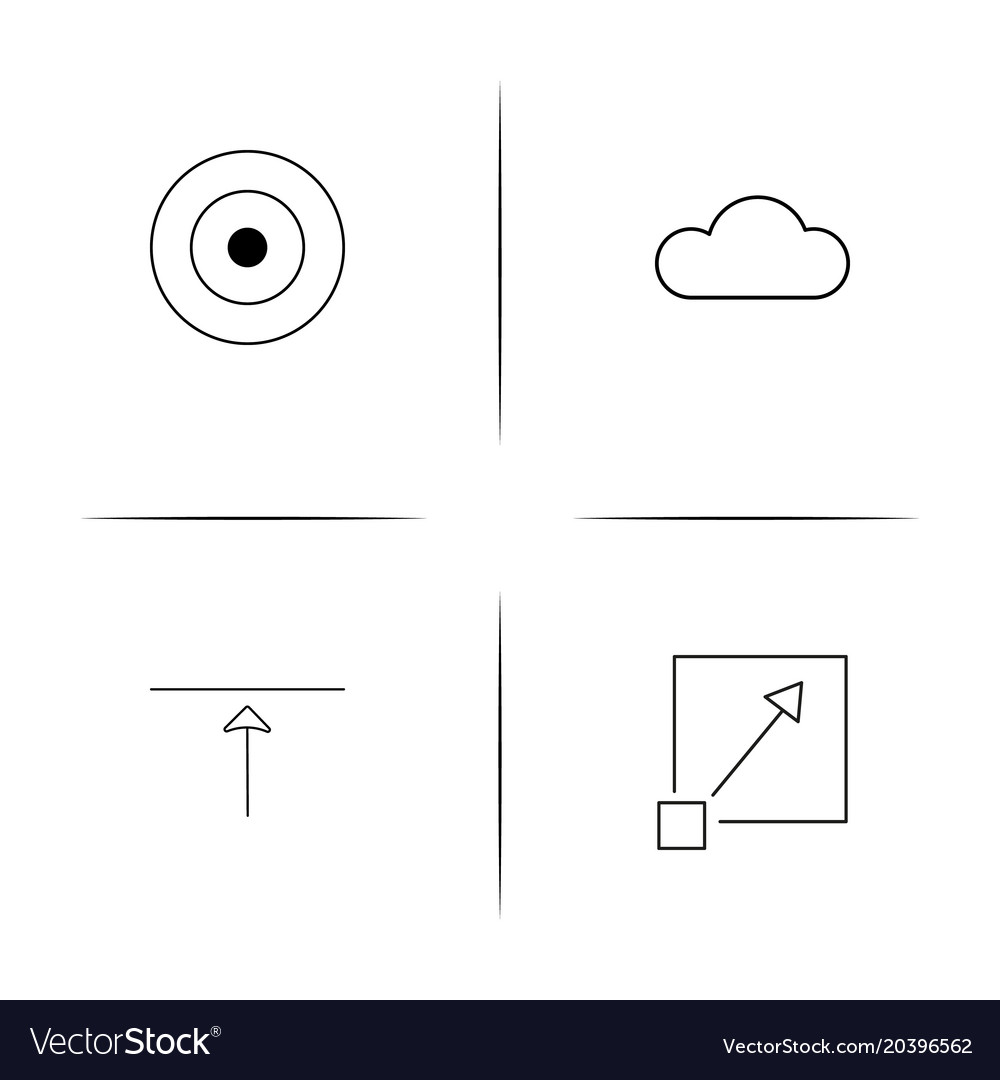 Web and text simple linear icon setsimple outline