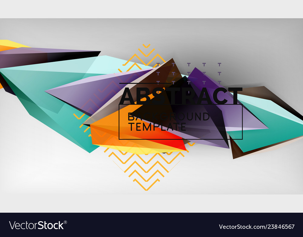 Abstract color triangles geometric background Vector Image Abstract color triangles geometric background