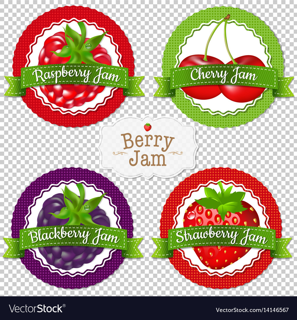 Berry labels set
