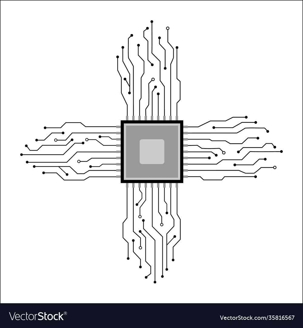 Circuit board pattern for background Royalty Free Vector