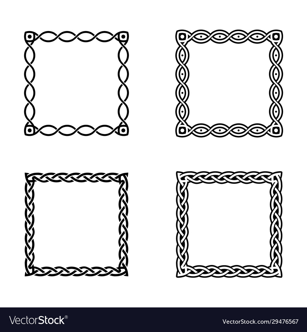 Classic celtic ornament frame vintage border art Vector Image