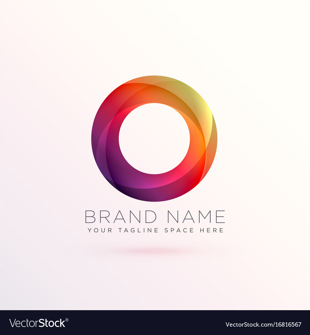 Colorful abstract circle logo design template Vector Image