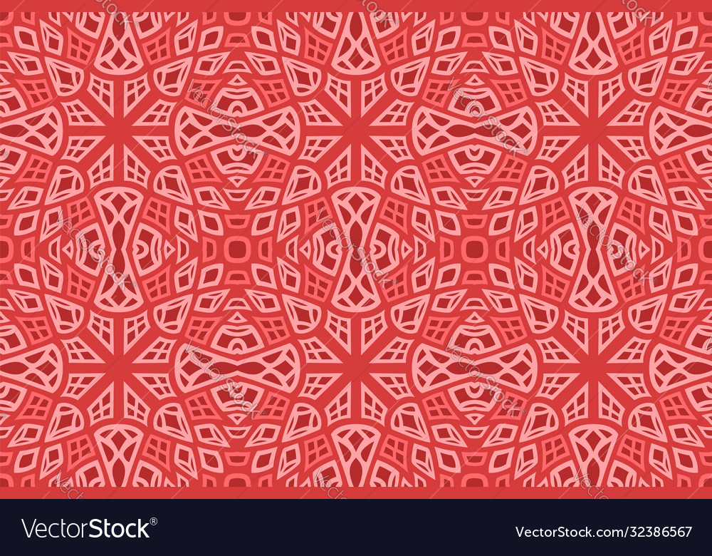 Colorful art with abstract red seamless pattern vector image Colorful art with abstract red seamless pattern