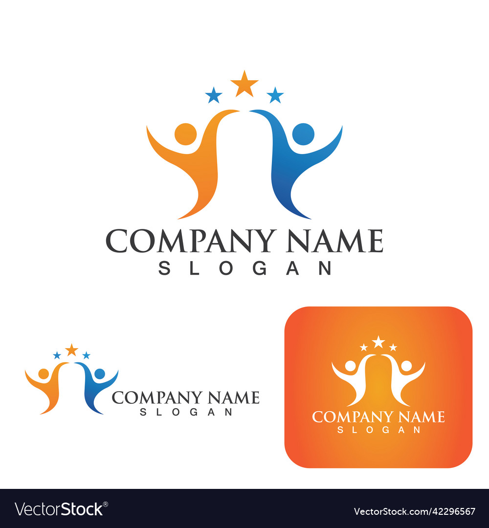 Community Group Logo Network And Social Icon Vector Image