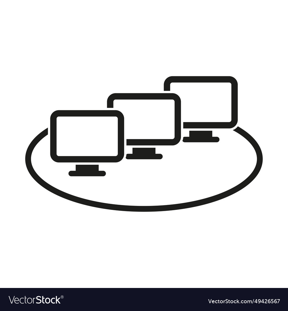 Computers model icon eps 10 vector image Computers model icon eps 10