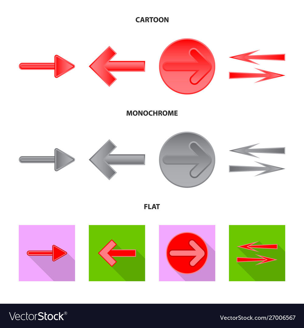 Design element and arrow logo set vector image Design element and arrow logo set