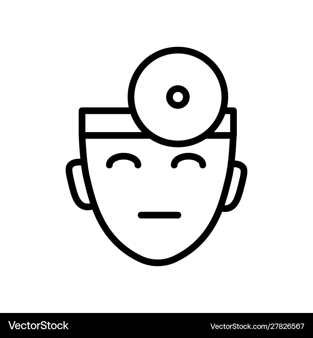 Doctor head ophthalmologist with head mirror Vector Image