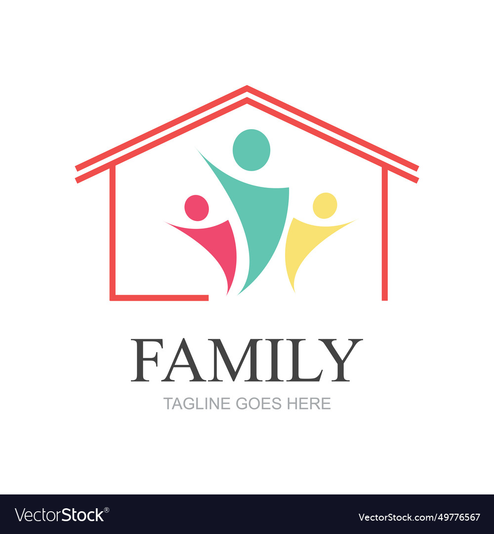 Family logo design template