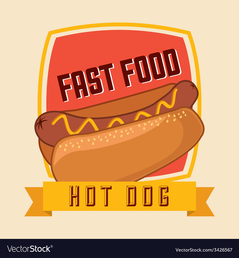 Fast food Royalty Free Vector Image - VectorStock