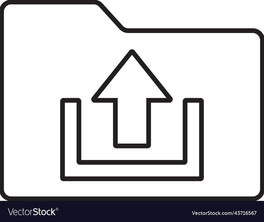 File upload line icon outline
