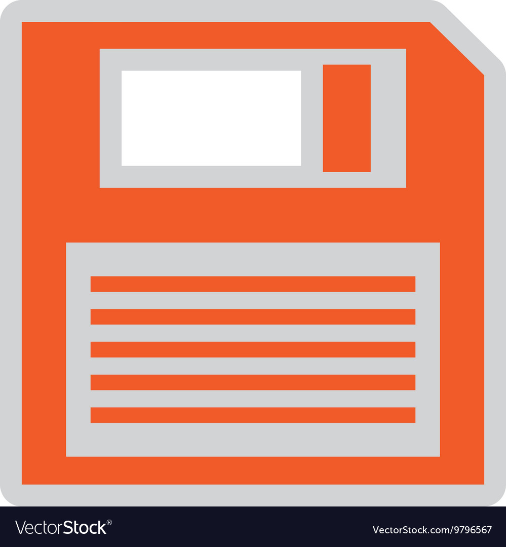 Floppy disk isolated icon design