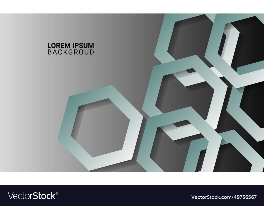 Geometric hexagon overlapping layer Vector Image Geometric hexagon overlapping layer