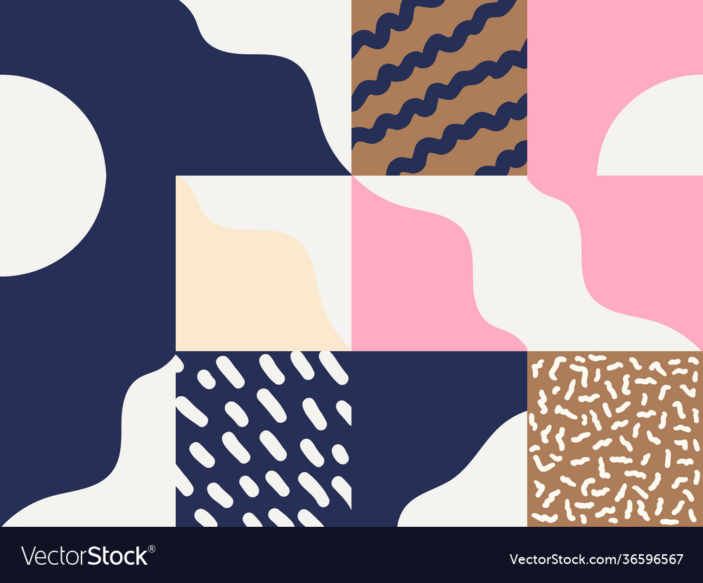 Hand-drawn abstract pattern design vector image Hand-drawn abstract pattern design