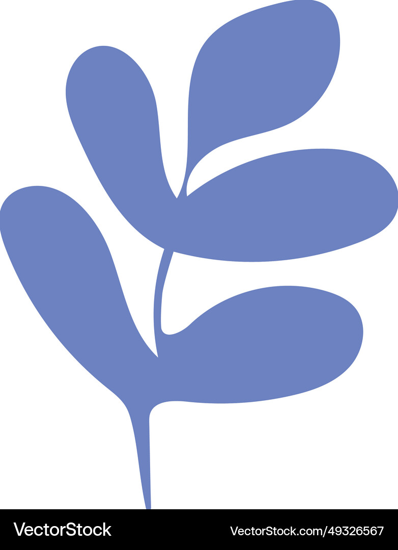 Isolated leaf icon flat design Royalty Free Vector Image
