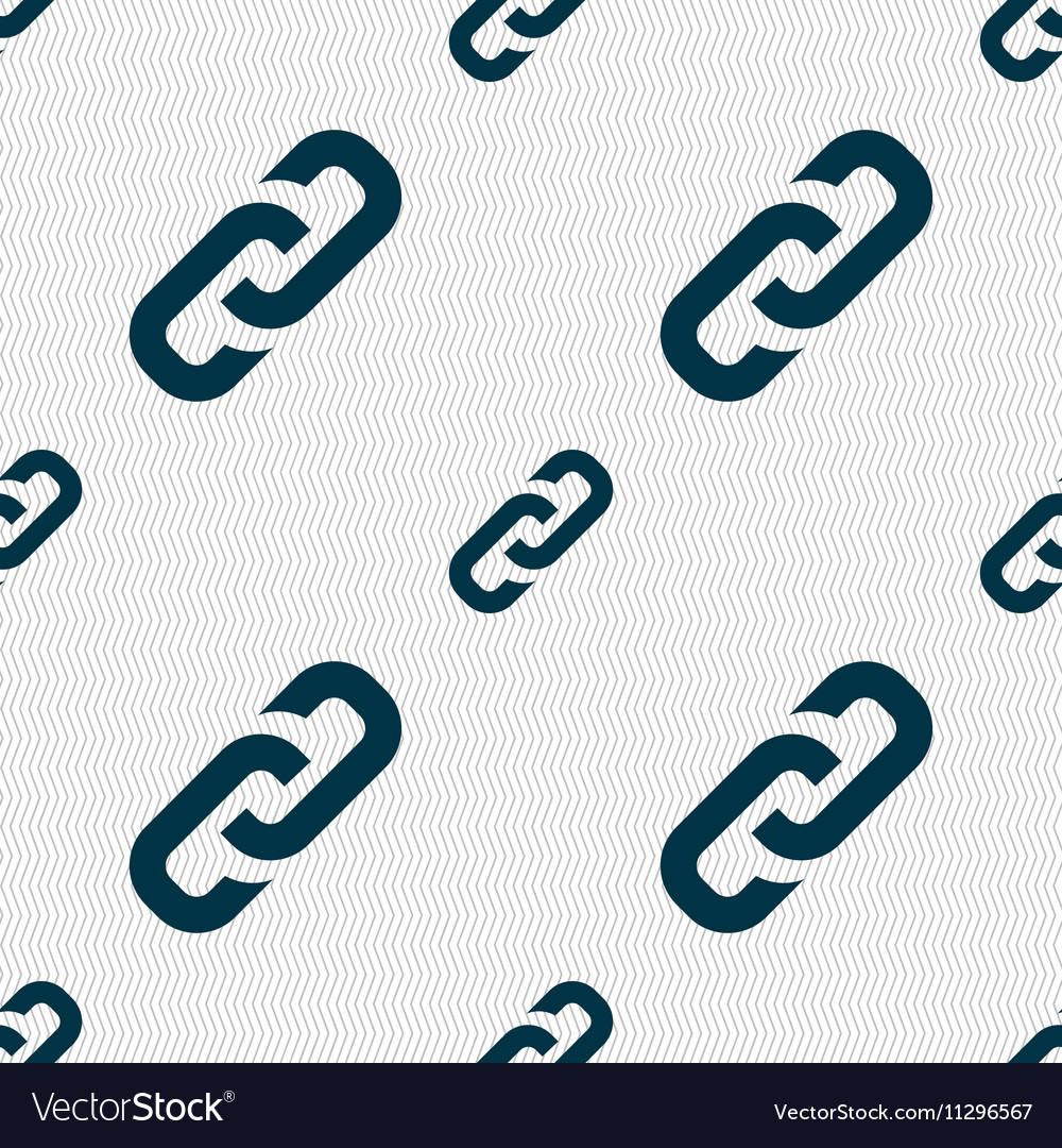 Link icon sign seamless pattern with geometric