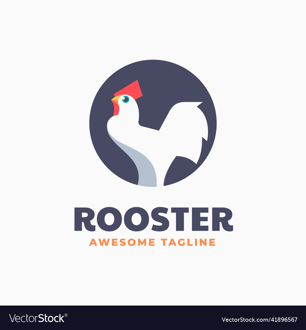 Logo rooster simple mascot style