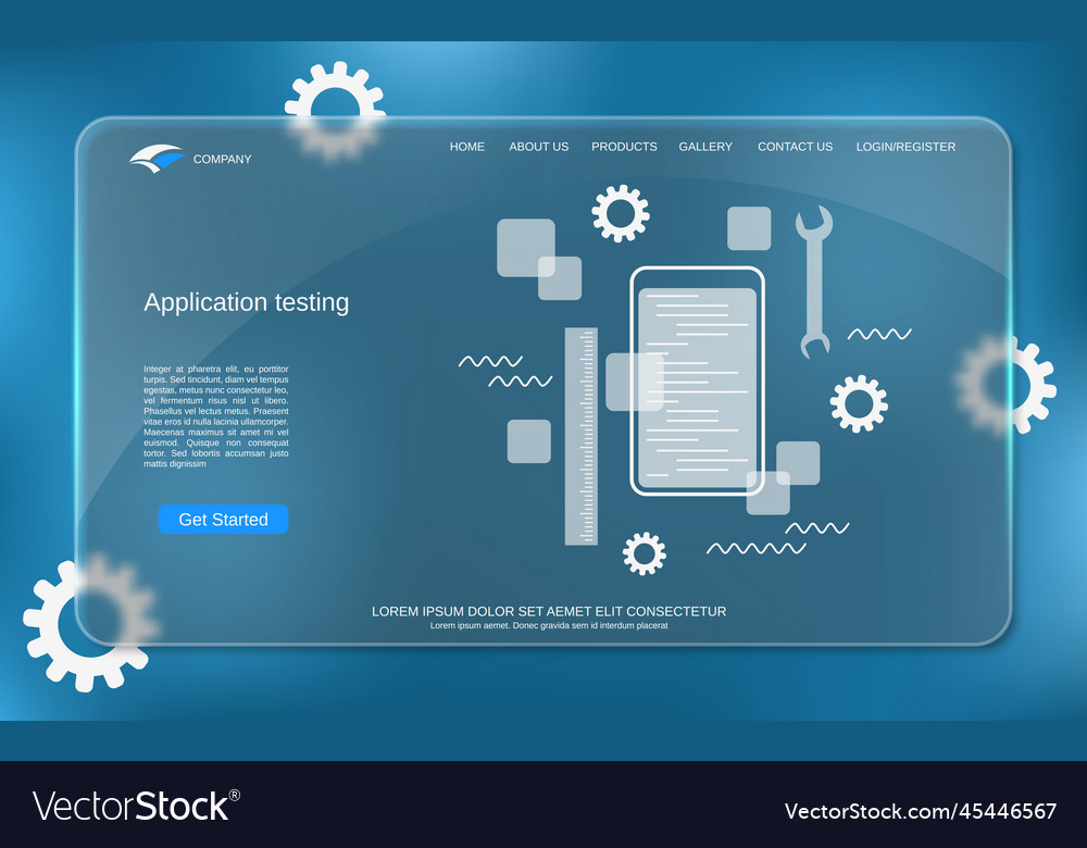Mobile application testing concept vector image Mobile application testing concept