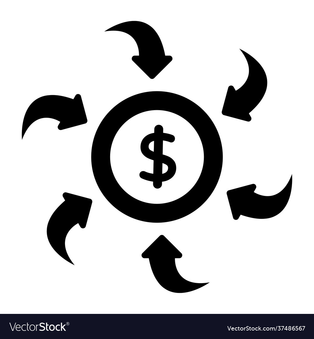 Money flow Royalty Free Vector Image - VectorStock