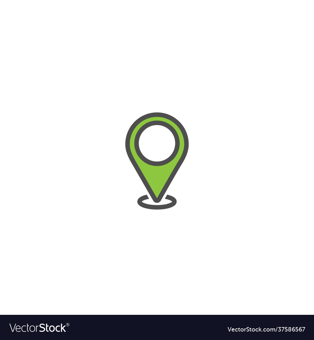 Outline location icon gps pointer map pin