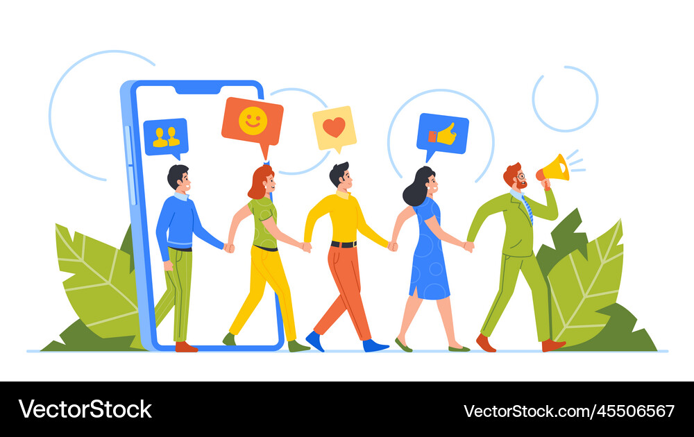 Referral program business concept salesman Vector Image