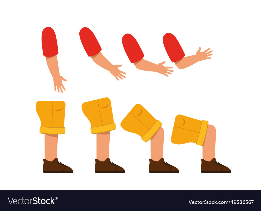 Set of character constructor for animation vector image Set of character constructor for animation