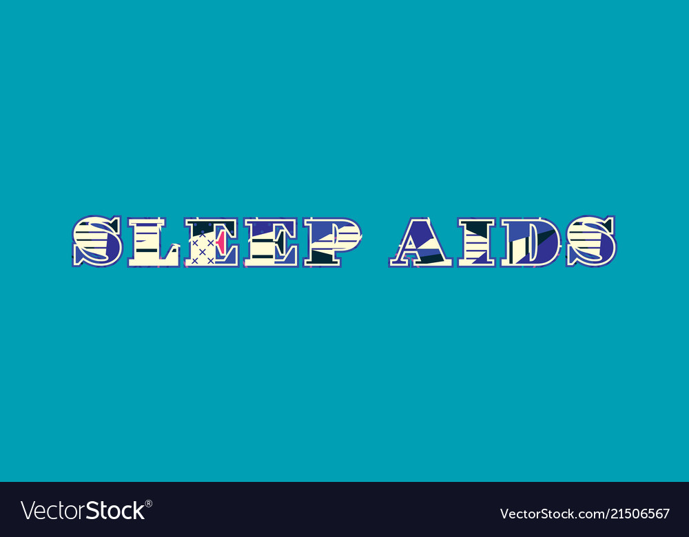 Sleep aids concept word art Royalty Free Vector Image