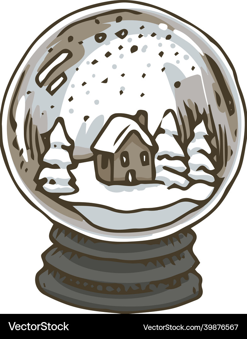 Snow globe Royalty Free Vector Image - VectorStock