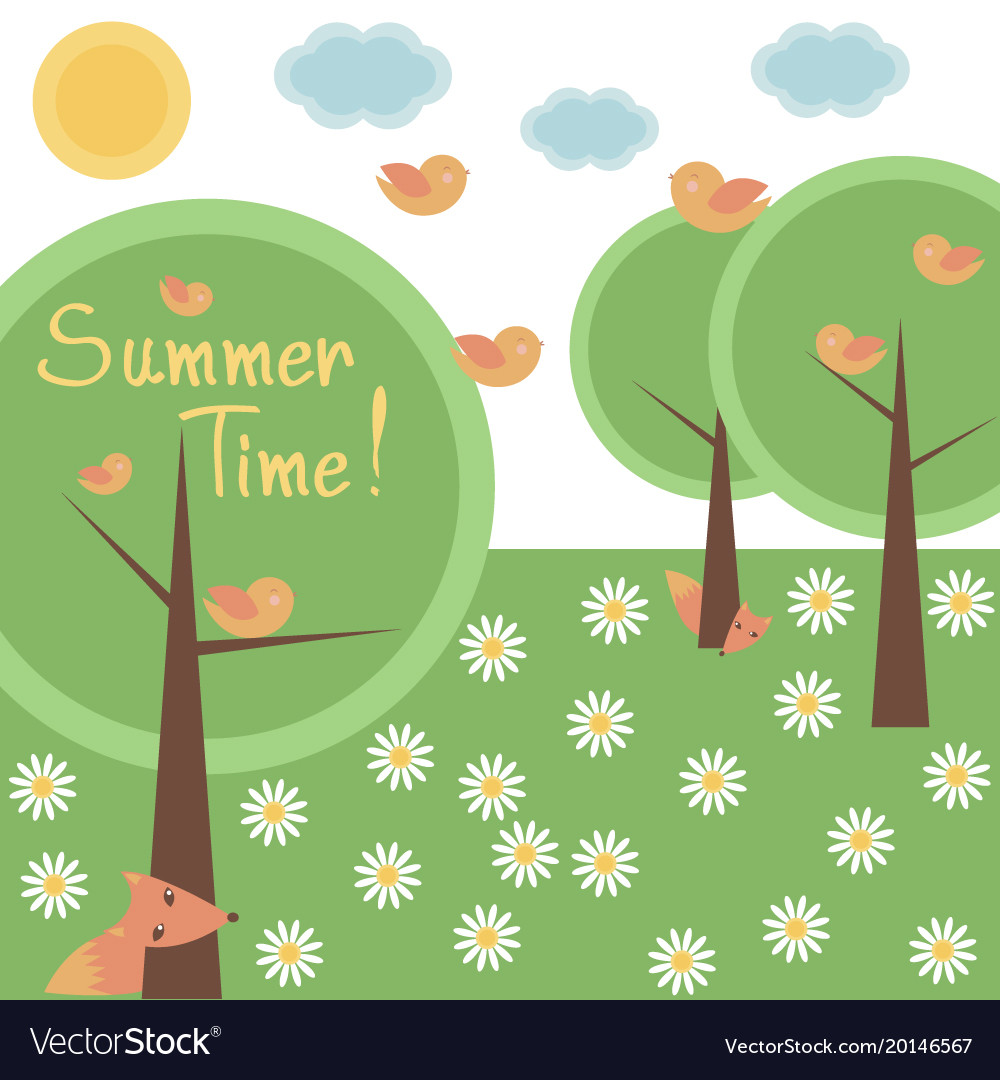 Its summer time Royalty Free Vector Image - VectorStock