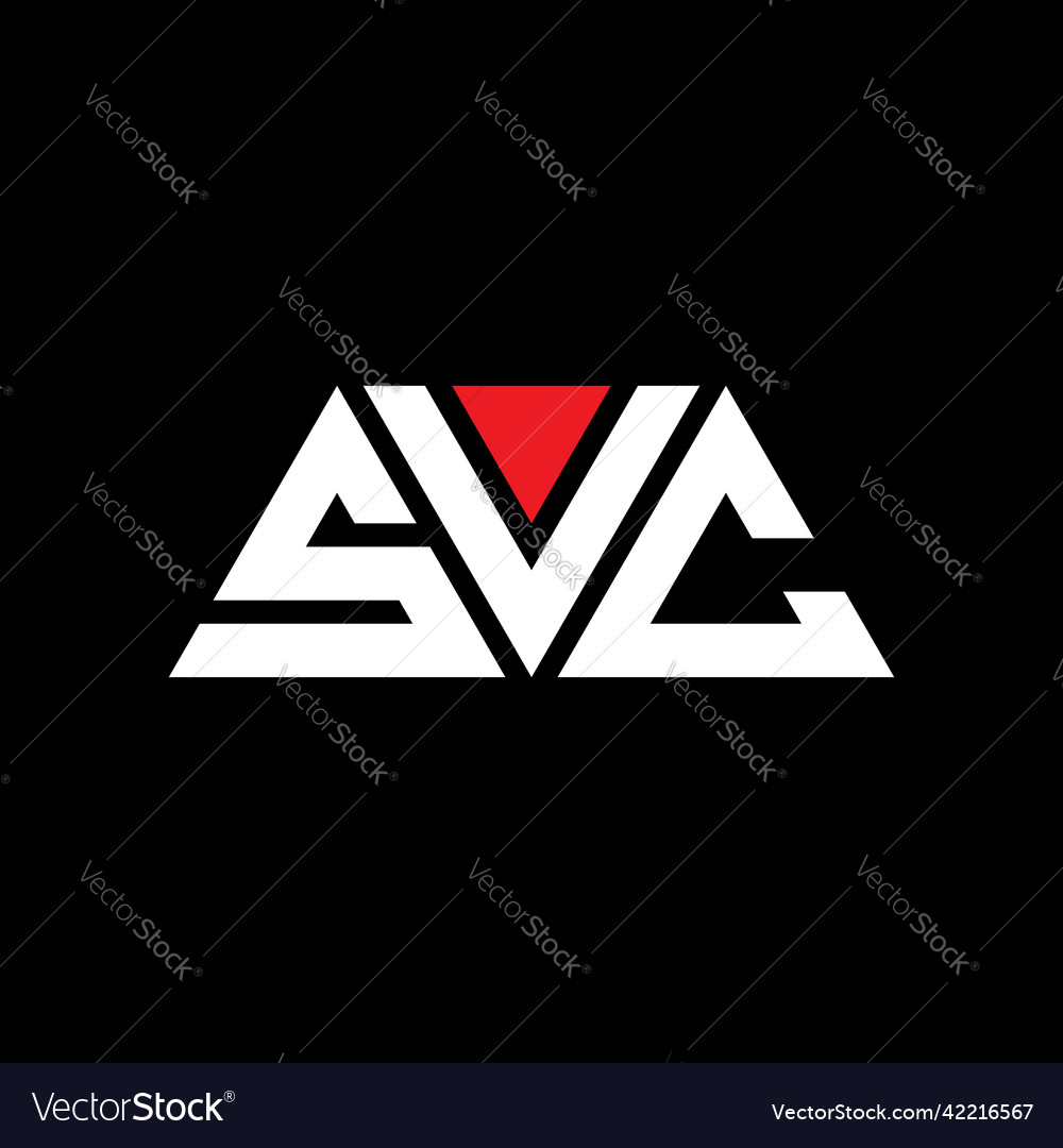 Svc triangle letter logo design Royalty Free Vector Image