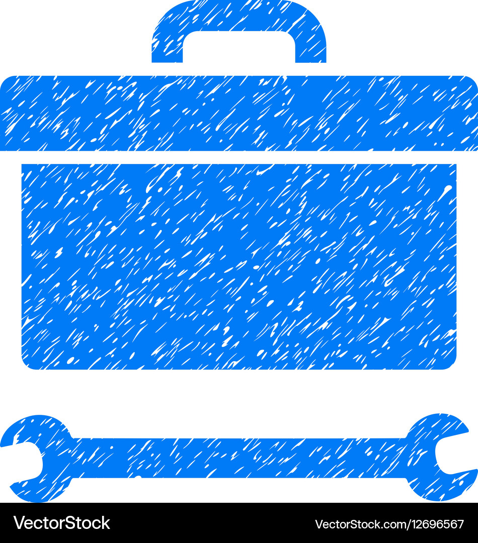 Toolbox grainy texture icon Royalty Free Vector Image