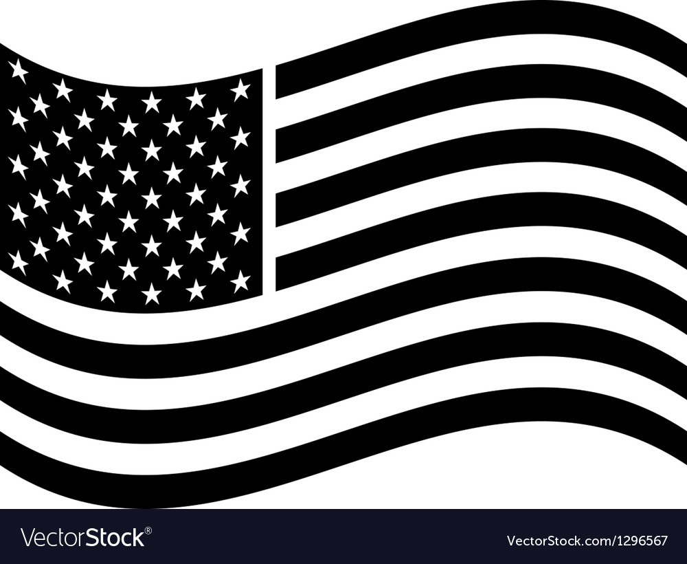 Download Waving american flag Royalty Free Vector Image