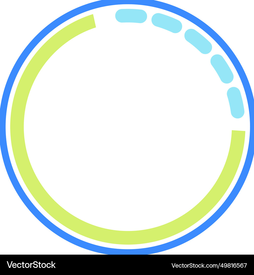 Website progress bar round cartoon Royalty Free Vector Image